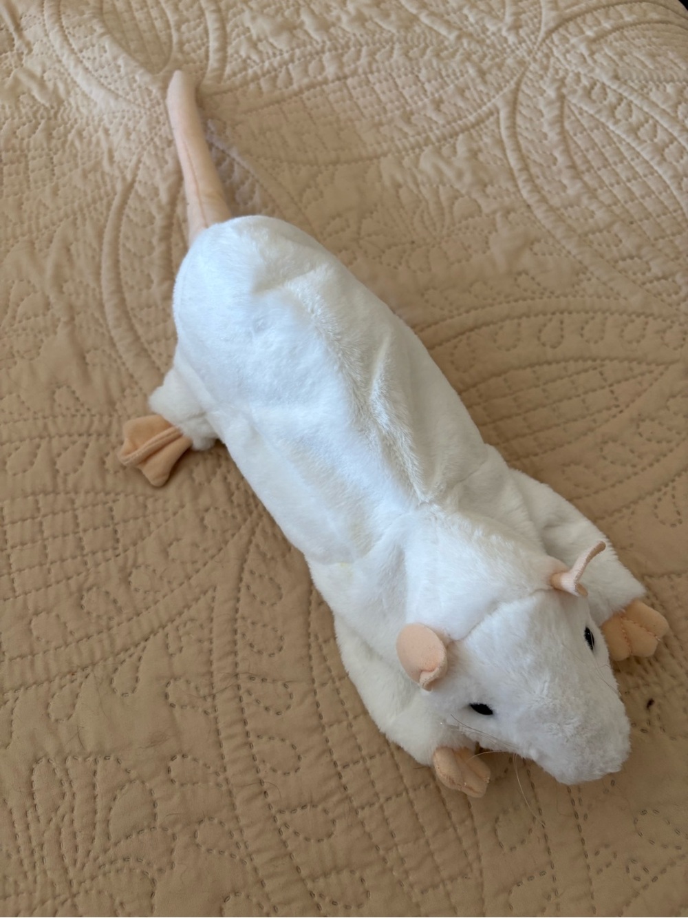 Folkmanis white rat puppet.